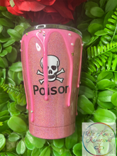 Load image into Gallery viewer, "Aqua Tofana" 16oz Glitter Tumbler with drip.