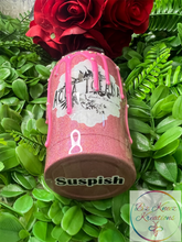 Load image into Gallery viewer, "Aqua Tofana" 16oz Glitter Tumbler with drip.