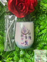 Load image into Gallery viewer, Glittered Dream Catcher Wine Tumbler
