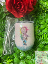 Load image into Gallery viewer, Glittered Dream Catcher Wine Tumbler
